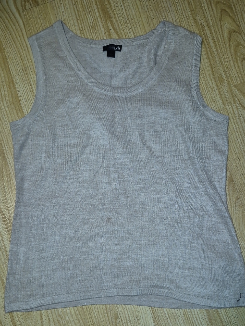 VINTAGE? East 5th Neutral Beige Scoop Neck Knit Tank..size L